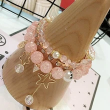 Горячее предложение! Качественные модные летние стильные ювелирные изделия из кристаллов, многослойные эластичные браслеты-шармы в виде звезд и браслеты для женщин