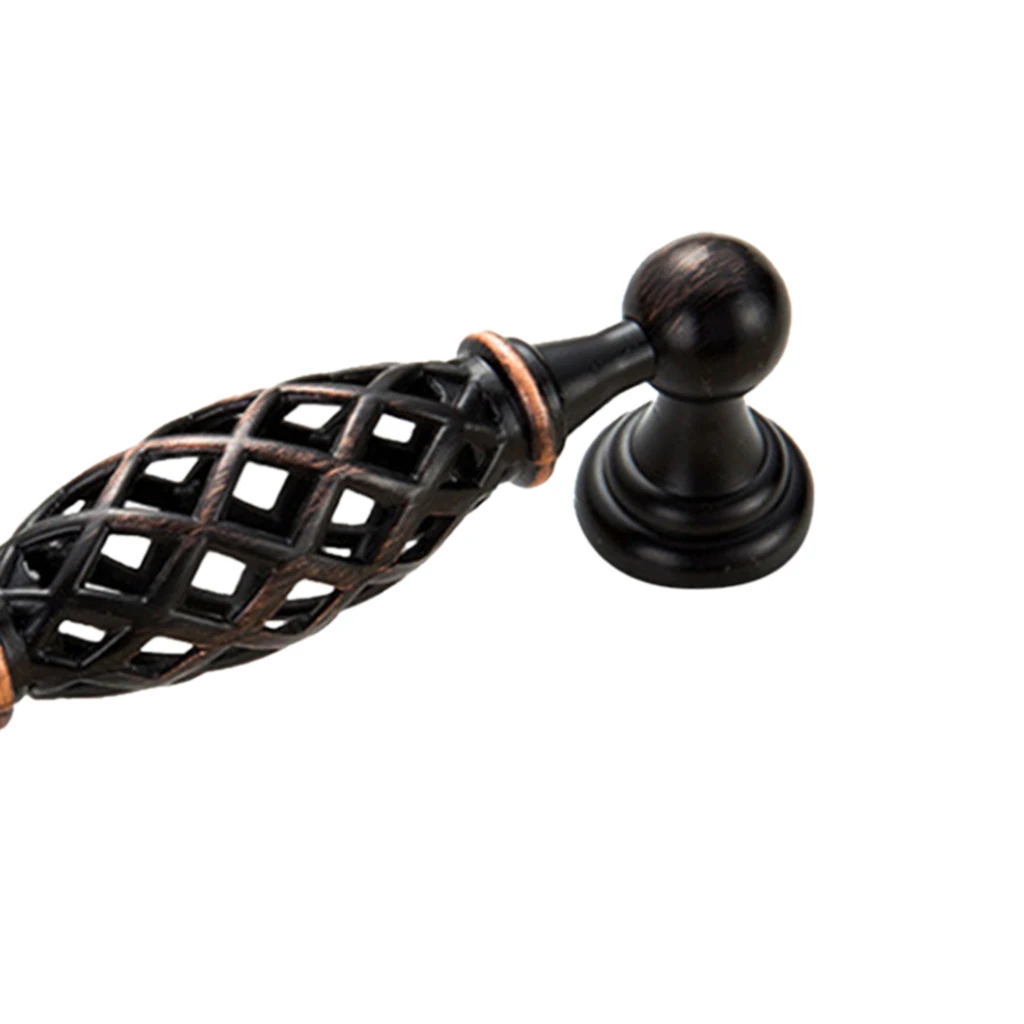 6Pieces Drawer Handle Spiral Bird Cage Cabinet Pull Knob Furniture Decor 120X30mm