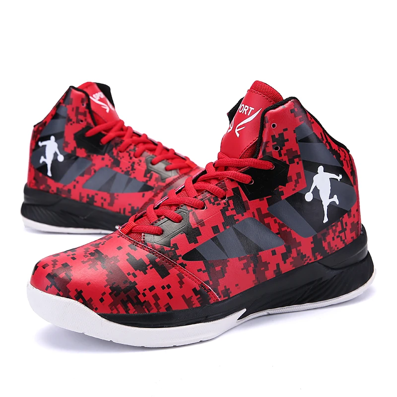 

Men Basketball Shoes High Ankle Boots Outdoor Breathable Rubber Athletic Anti-Slip Court Sport Shoes Sneakers