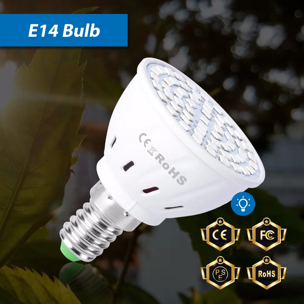 

E27 LED Lamp E14 Plant growth lamp GU10 Full Spectrum 220V MR16 spotlight Bulb B22 Garden Light 2835 SMD Gu5.3 phyto lamp 240V