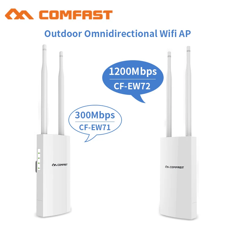 

Outdoor WIFI Router 300/1200Mbps Dual-Band 2.4G/5G 2*5dbi Antenna Extender Wireless Network WiFi Repeater Client Access Point AP