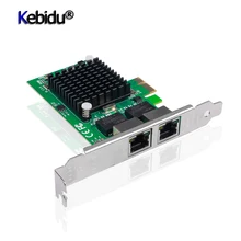 Kebidu для Intel82575 двойной порт RJ45 порт NIC 10/100/1000 Gigabit PCI Express Pcie X1 сетевой сервер адаптер карты TXA020