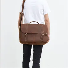 Nesitu, мужской портфель, портфель, деловая сумка на плечо, Crazy Horse, натуральная кожа, 14 дюймов, для ноутбука, Офисные Сумки-мессенджеры, мужские M6303