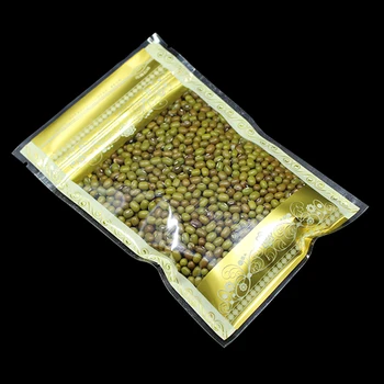 

50Pcs Resealable Zipper Flat Plastic Packing Bag No Smell Coffee Beans Dried Tea Storage Pack Self Sealing Ziplock Clear Pouches