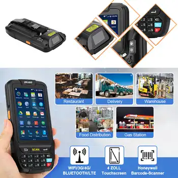 ISSYZONEPOS 4G Handheld PDA Android 7.0 POS Terminal Touch Screen 2D Barcode Scanner Wireless Wifi Bluetooth GPS Barcode Reader