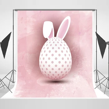 

Easter White Egg with Rabbit Ears Photo Background Pink Old Master Style Photography Backdrop For Photoshoot Studio Backgrounds