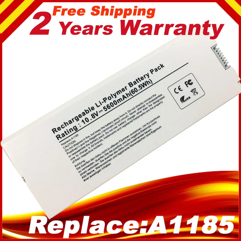 Аккумулятор для ноутбука A1185 MA561 APPLE MacBook 13 &quotA1181 MA254 MA255 MA699 MA700 MB061 */A MB062 белый |