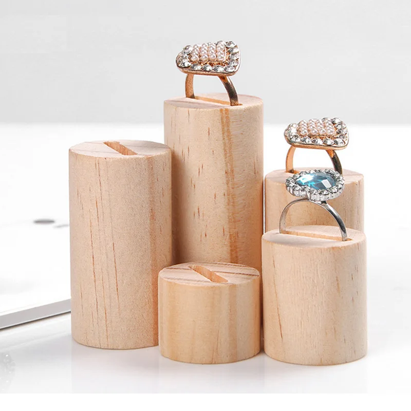 Hot selling new Design Wooden 5PCS/Set Popular Rings Holder Jewelry Storage Jewelry Display Stand Keychain Rack