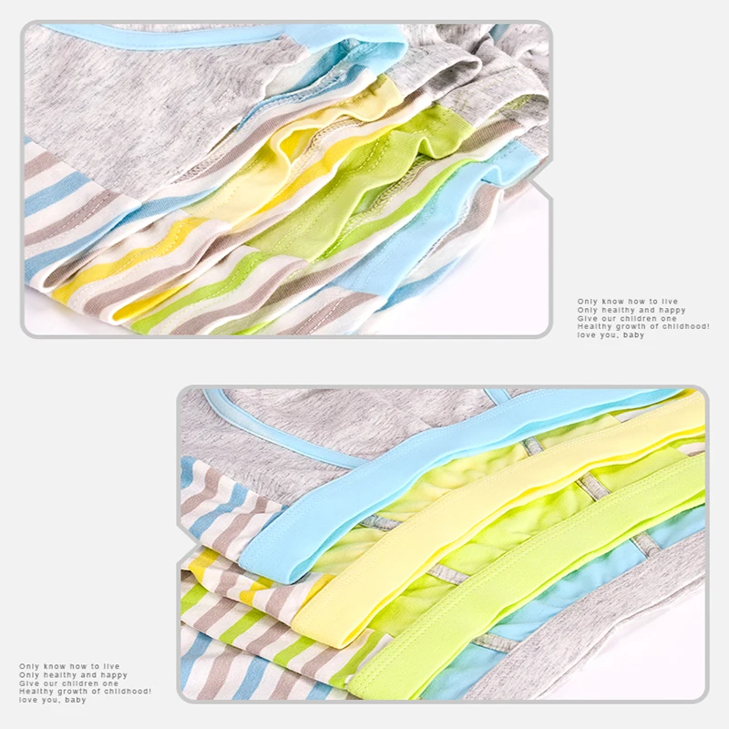 4 шт./партия, SLAIXIU, мягкое детское нижнее белье из органического хлопка трусы для мальчиков, боксеры для маленьких мальчиков, Полосатое детское нижнее белье для подростков
