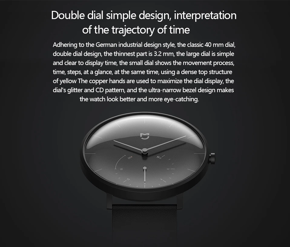 Original Xiaomi Mijia Quartz Smart Watch Pedometer Intelligent Reminder Life Waterproof Smart Watch Quartz Mijia Smartwatch (4)