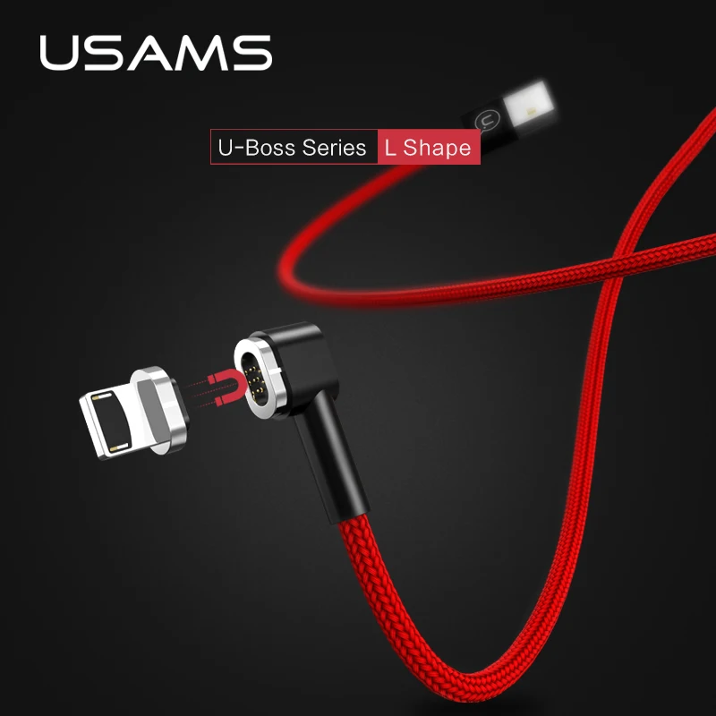  USAMS für iPhone X 10 8 Samsung Micro USB Biegen Magnetische Kabel Nylon Magnetische Daten Sync Lad