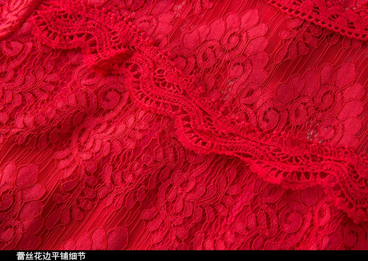 TAOYIZHUAI Платье женское Весна Новое сексуальное кружево L-5XL плюс размер платья для женщин красные черные женские платья