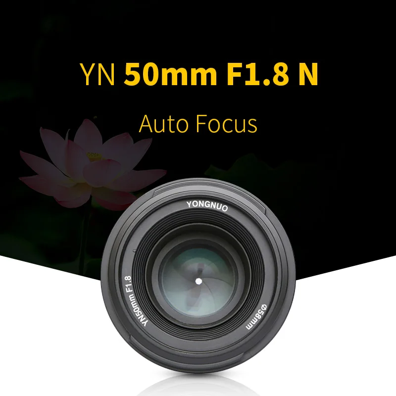 

yongnuo YN50mm F1.8N Large Aperture Auto Focus AF Lens for Nikon DSLR camera used 50mm f1.8n lens gift for 58MM mcuv