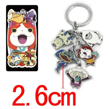 

Free Shipping Youkai Watch Jibanyan Komasan Jibanyan Metal Keychain Pendant With Blister Card Retail 1pcs