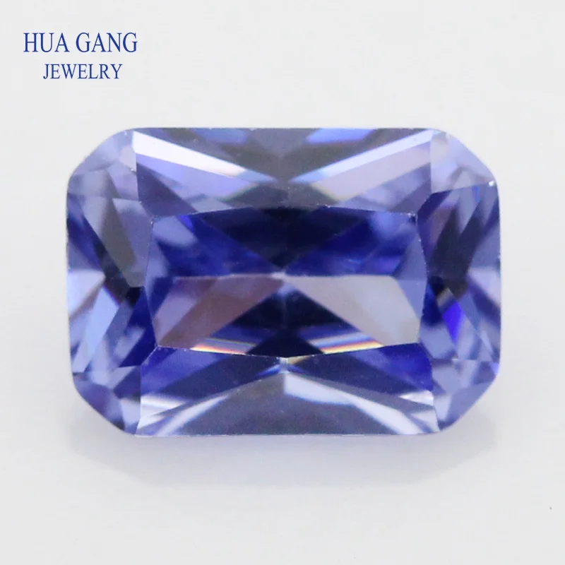 Light Tanzania Blue Octangle Shape Cut CZ Stone Synthetic Gems Cubic Zirconia For Jewelry Size 3x4~13x18mm Free Shipping | Украшения и
