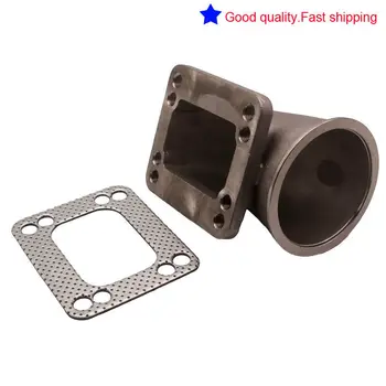 

2.5" V Band 90 Degree Elbow Adapter Flange Stainless SS Fit T3 T4 Turbo + Gasket