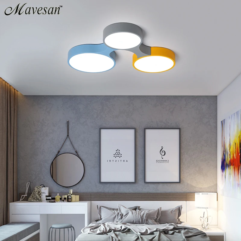  Nordic led Ceiling Lights Modern Colorful lamp for Bedroom Ceiling Lamps Round thin plafondlamp Lig - 32899453208