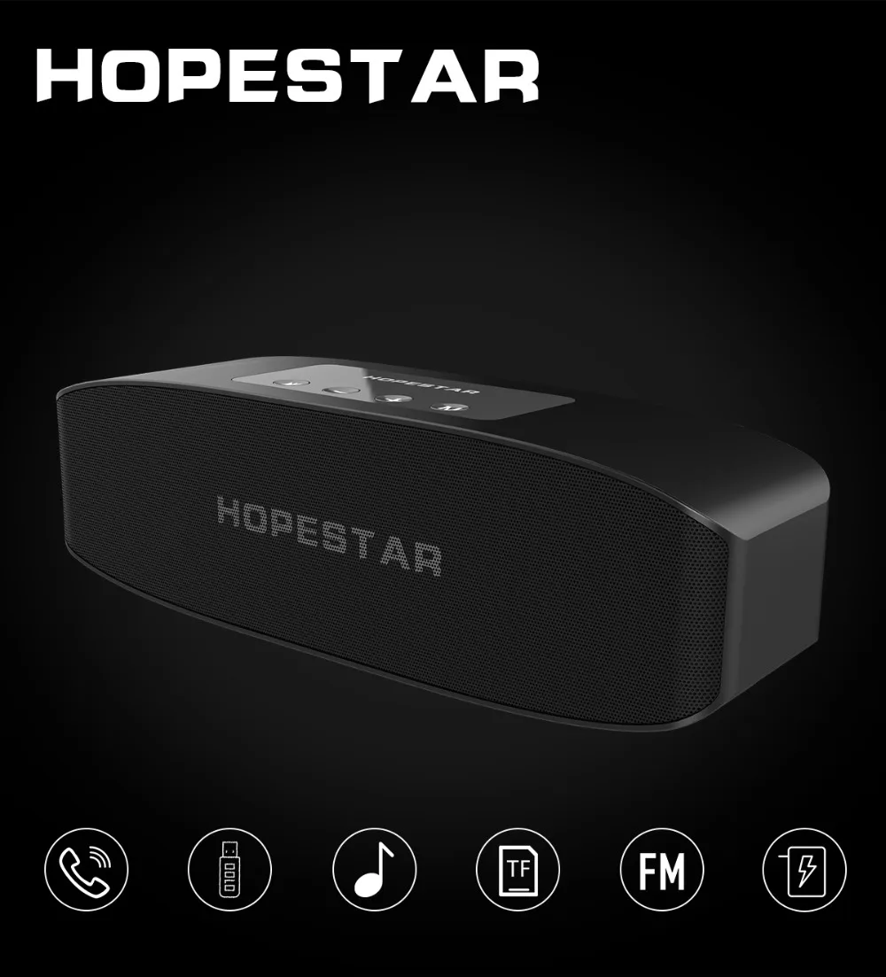 HOPESTAR H11 динамик fm-радио беспроводной громкий динамик стерео звук MP3 музыкальный плеер Поддержка tf-карты Мобильная мощность