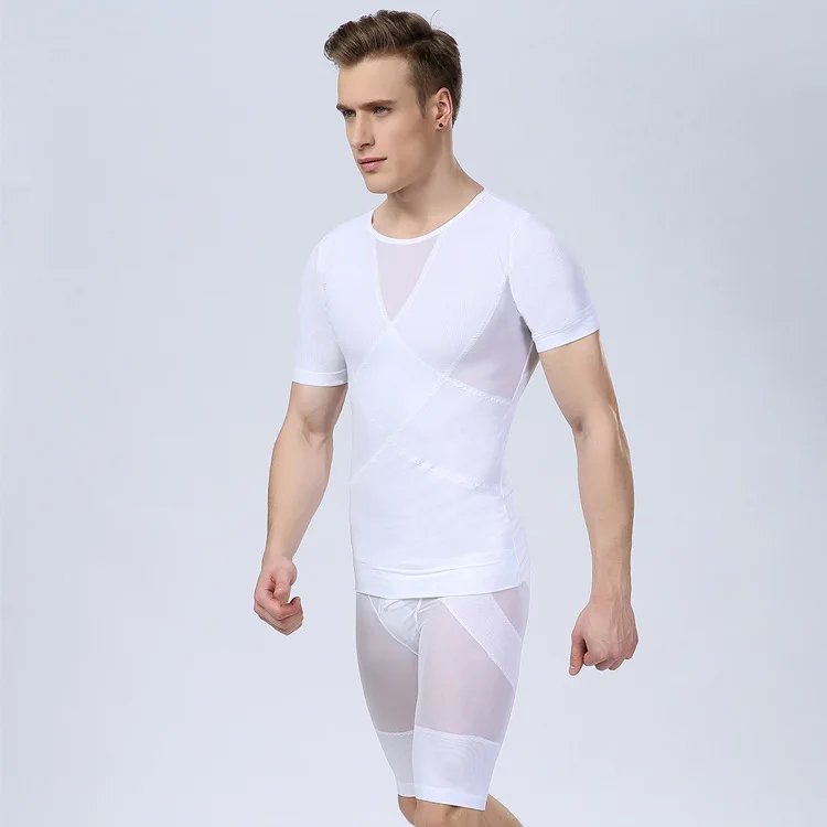 PlusSizeMensFatBurningTightsSexySlimmingVestTankTopsTShirts