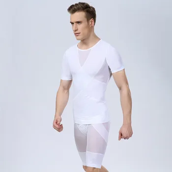 

Plus Size Mens Fat Burning Tights Sexy Slimming Vest Tank Tops T-Shirts Men's Undershirts Lingerie Body Shaper Corset