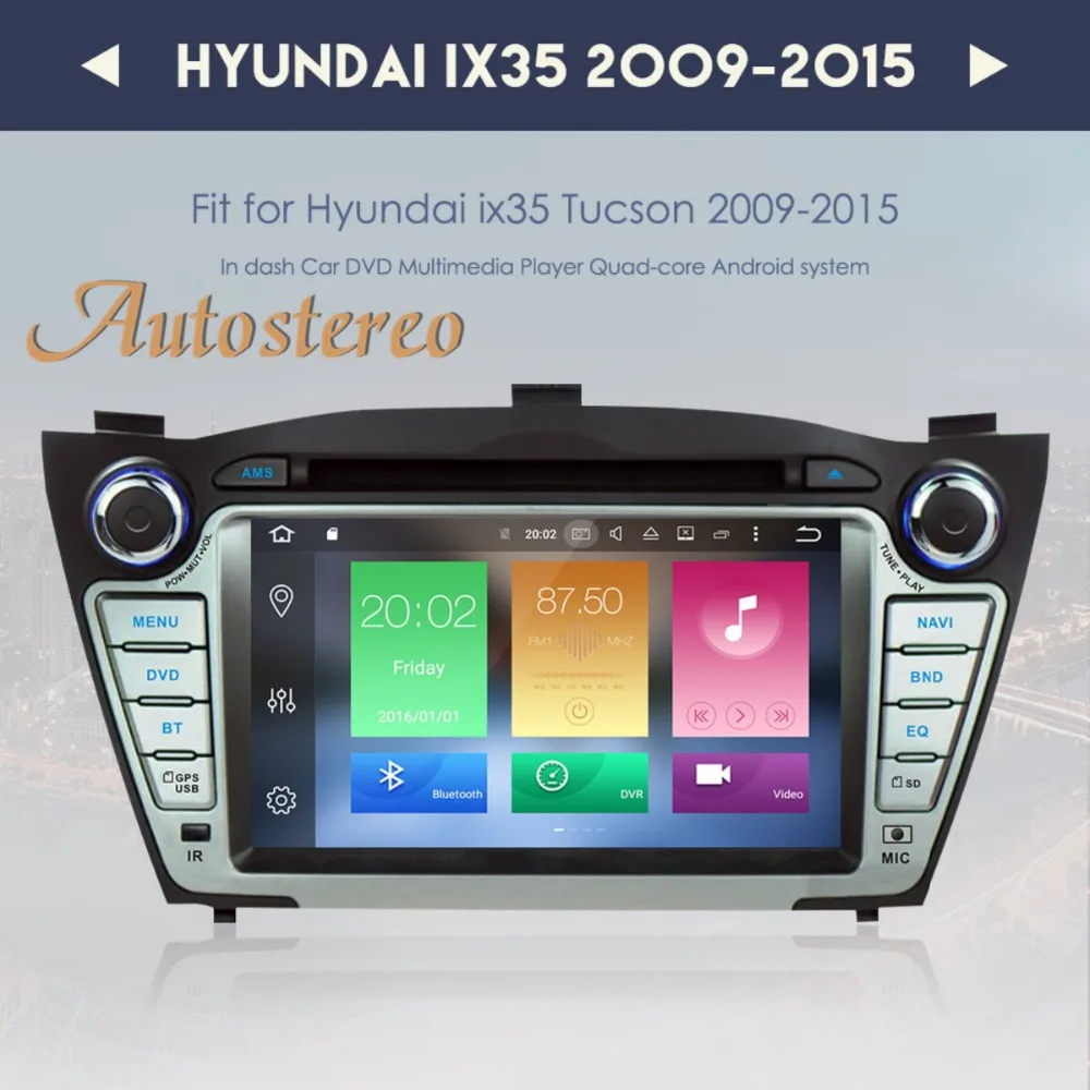 Perfect The newest Android8.0 Car DVD player GPS Navigation For Hyundai IX35 Tucson 2009-2015 Satnav multimedia autostereo tape recoder 1