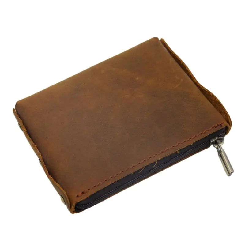 Для женщин и мужчин кожаный мини кошелек для мелочи бумажник чехол органайзер карман на молнии маленькая мягкая сумка