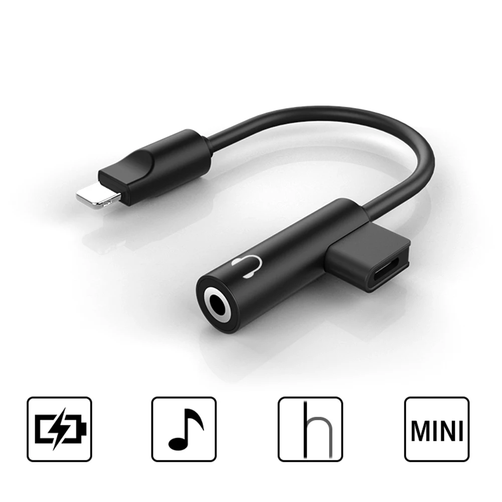 Goedkoop Nieuwste 2 in 1 Audio Opladen Adapter 3.5 MM Hoofdtelefoon Jack AUX lader Connector Voor iPhone 7 8 Plus iPhone X Telefoon Adapter