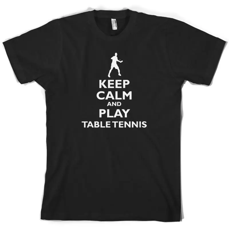 

Keep Calm and Play TablER TennER Mens T-Shirt - PlayER - Ping Pong - 10 Colours Mans Unique Cotton Short Sleeves O-Neck T Shirt