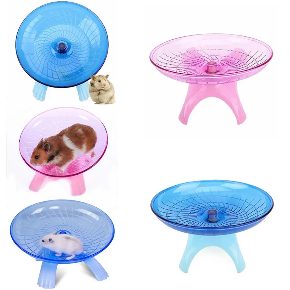 

LanLan Cute Mute Hamster Toy Stable Flying Saucer Jogging Exercise Wheel Roller-5