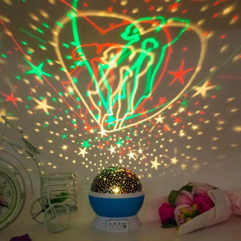 Night Light Stars Starry Sky LED Night Light Projector Moon Lamp Battery USB Kids Gifts Children Bedroom Lamp Projection Lamp (10)