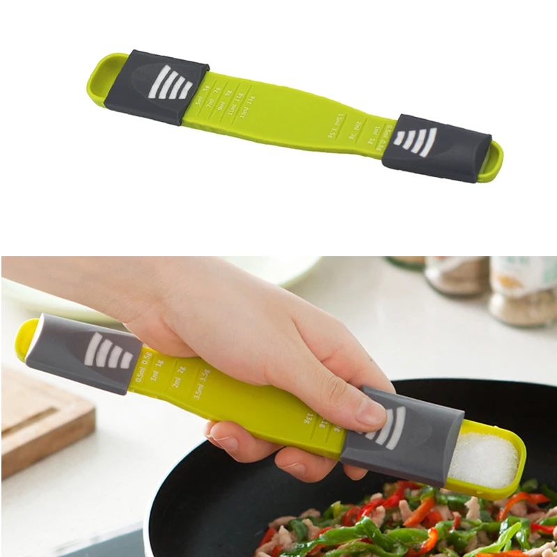 

Double Ends Eight Stalls Adjustable Scale Measuring Spoon Powder Metering Tools Kitchen Bakeware Accessories