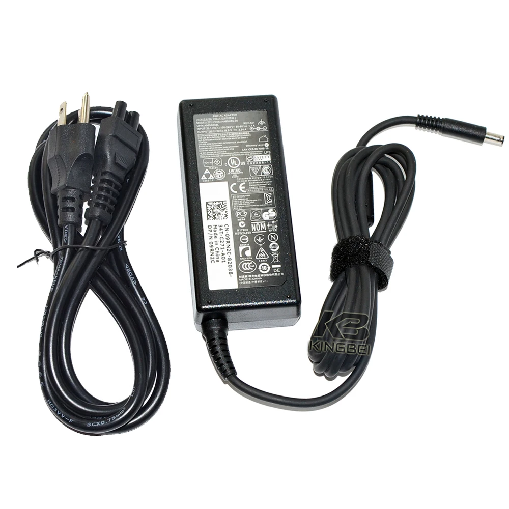 Dell Laptop Charger 65W 19.5V 3.34A 9RN2C AC Adapter Power Cord genuine