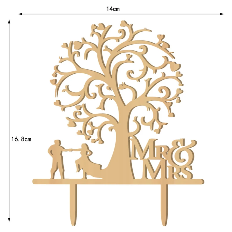 Горячая 1 шт. свадебный торт Топпер декоративные деревянные буквы зерна палочки для торта вечерние Свадебный Праздничный торт DIY подарки - Цвет: ZLQ446c