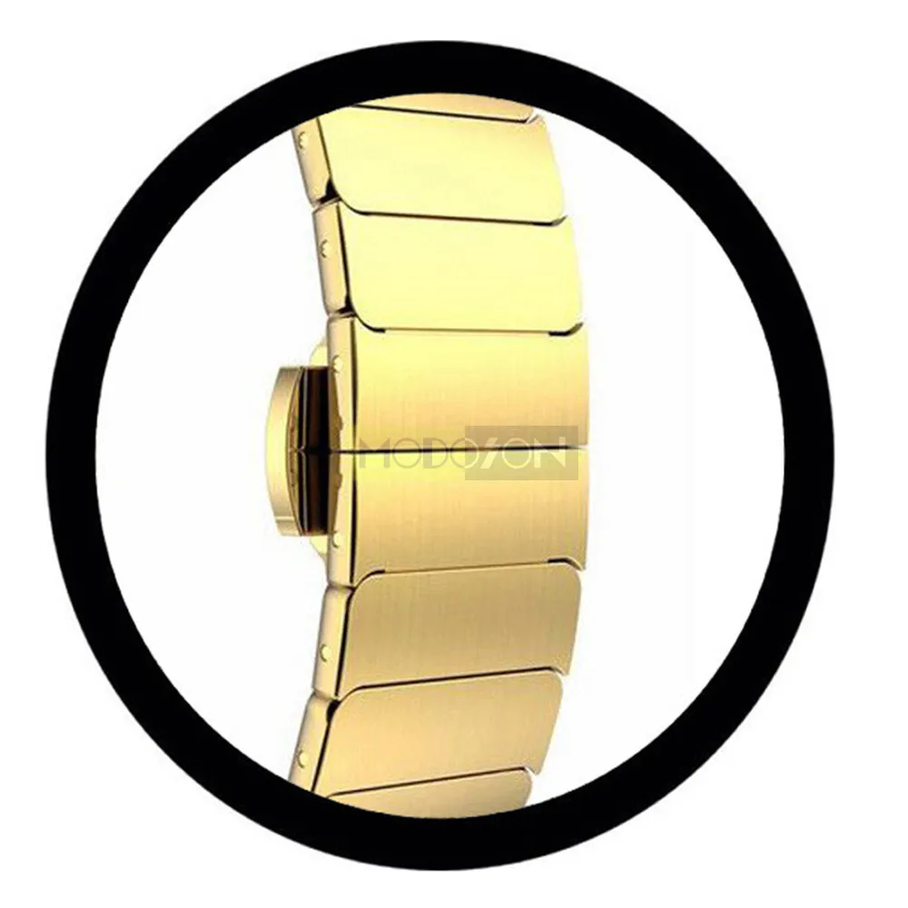 MODOSON, ремешок для умных часов Миланского цвета, силиконовый ремешок из нержавеющей стали, резиновый браслет для наручных часов Nike iwo Apple Watch