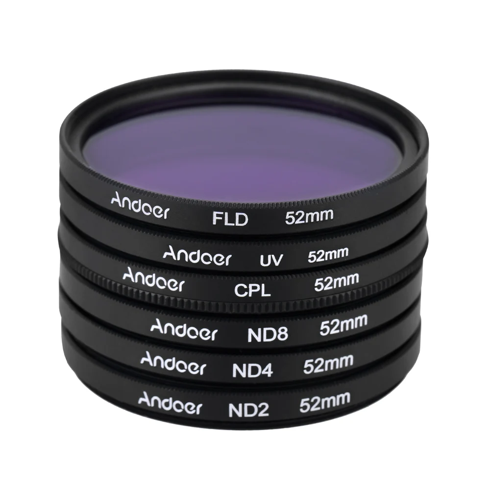 

Andoer UV+CPL+FLD+ND(ND2 ND4 ND8) Photography Filter Kit Set for Nikon Canon Sony Pentax DSLRs 52mm/49/55/58mm/62/67/72/77mm