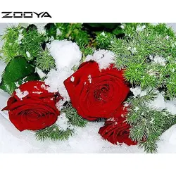 Zooya поделки алмазов картина снег белая роза Стразы вышивки крестом 3D полный квадратный мозаика Вышивка Бытовая украшения f1054