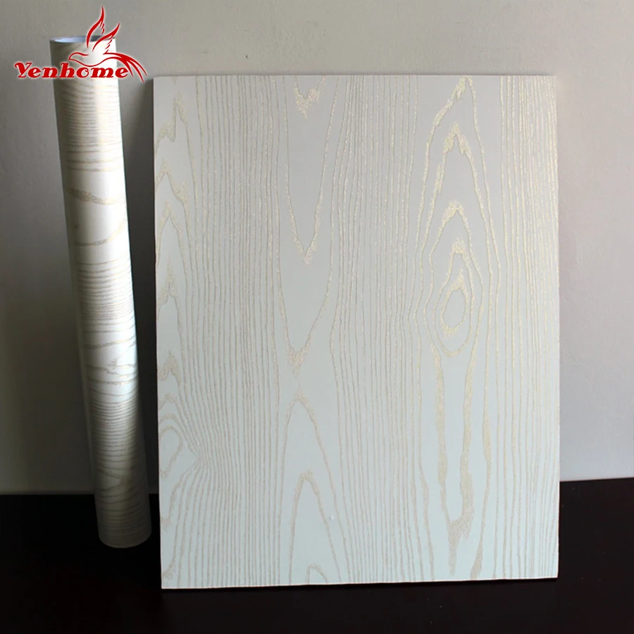 Kitchen Waterproof Wall Stickers Furniture Vinyl Self adhesive Wallpaper Wood Grain Contact Paper Film Wardrobe Door Stickers