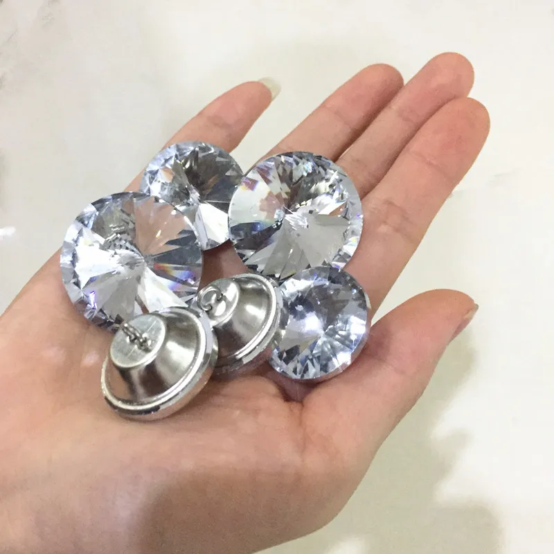 50Pcs/lot Rhinestone Crystal Buttons Sewing Sofa DIY Diamond Upholstery Headboard sofa Buttons Accessories18/ 20/25/30MM