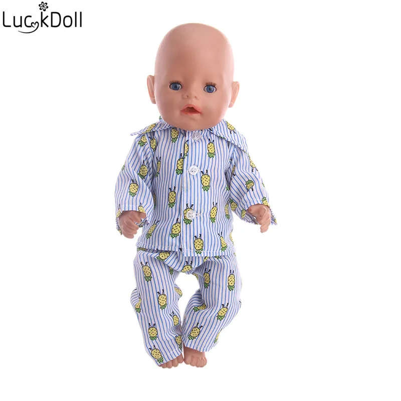 Luckdoll высокое качество пижамы костюм для дюймов 18 дюймов куклы или см 43 см куклы аксессуары для кукол