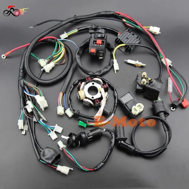 BUGGY WIRING HARNESS LOOM GY6 ENGINE 125 150CC QUAD ATV ... 6 pin cdi wiring diagram ac 