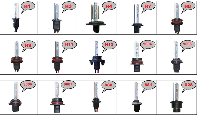 Из 2 предметов 35 Вт HID ксеноновая лампа H1 H3 H7 H8 H9 H11 HB3 HB4 881 ксеноновая лампа для автомобиля H10 30000K 4300 3000 6000 супер белый авто фары