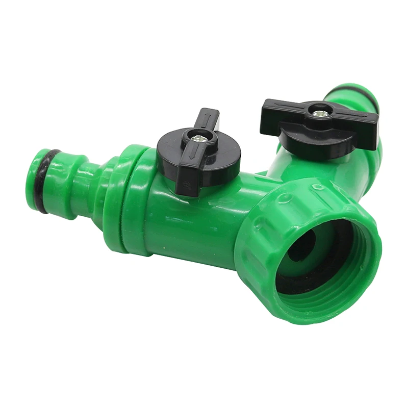 

2-Way Valve 3/4" Tap Garden Hoses Pipes Splitters ABS Plastic Agriculture Tools Drip Irrigation Fittings 10 Pcs