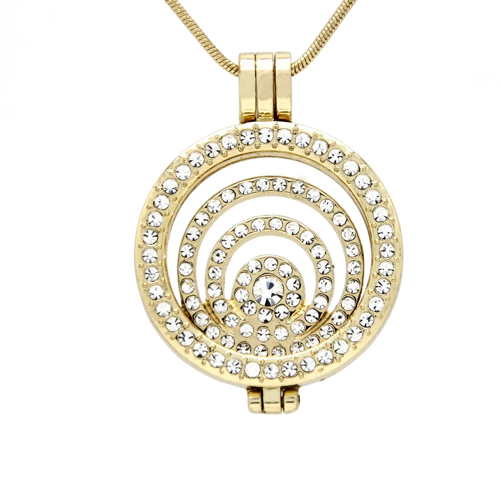 Luxury Jewelry Gold Color Round Circle Alloy Interchangeable Coin