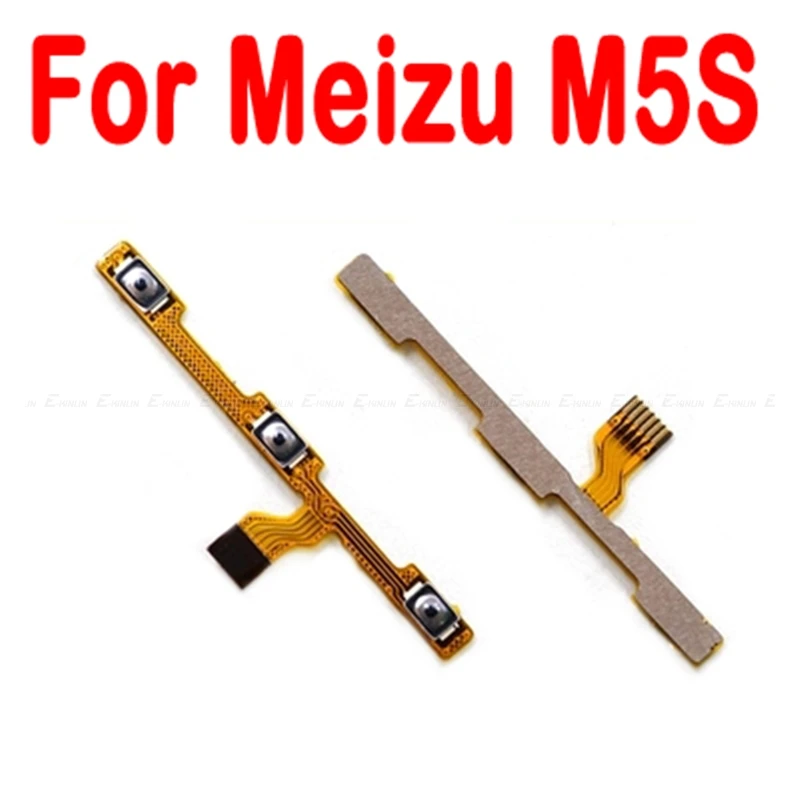 Высококачественный гибкий кабель с кнопкой громкости для Meizu MX4 MX6 MX5 PRO 5 M2 M3 M5 M5S M5C Note M3S M1 металлический гибкий кабель с кнопкой включения и выключения - Цвет: For Meizu M5S
