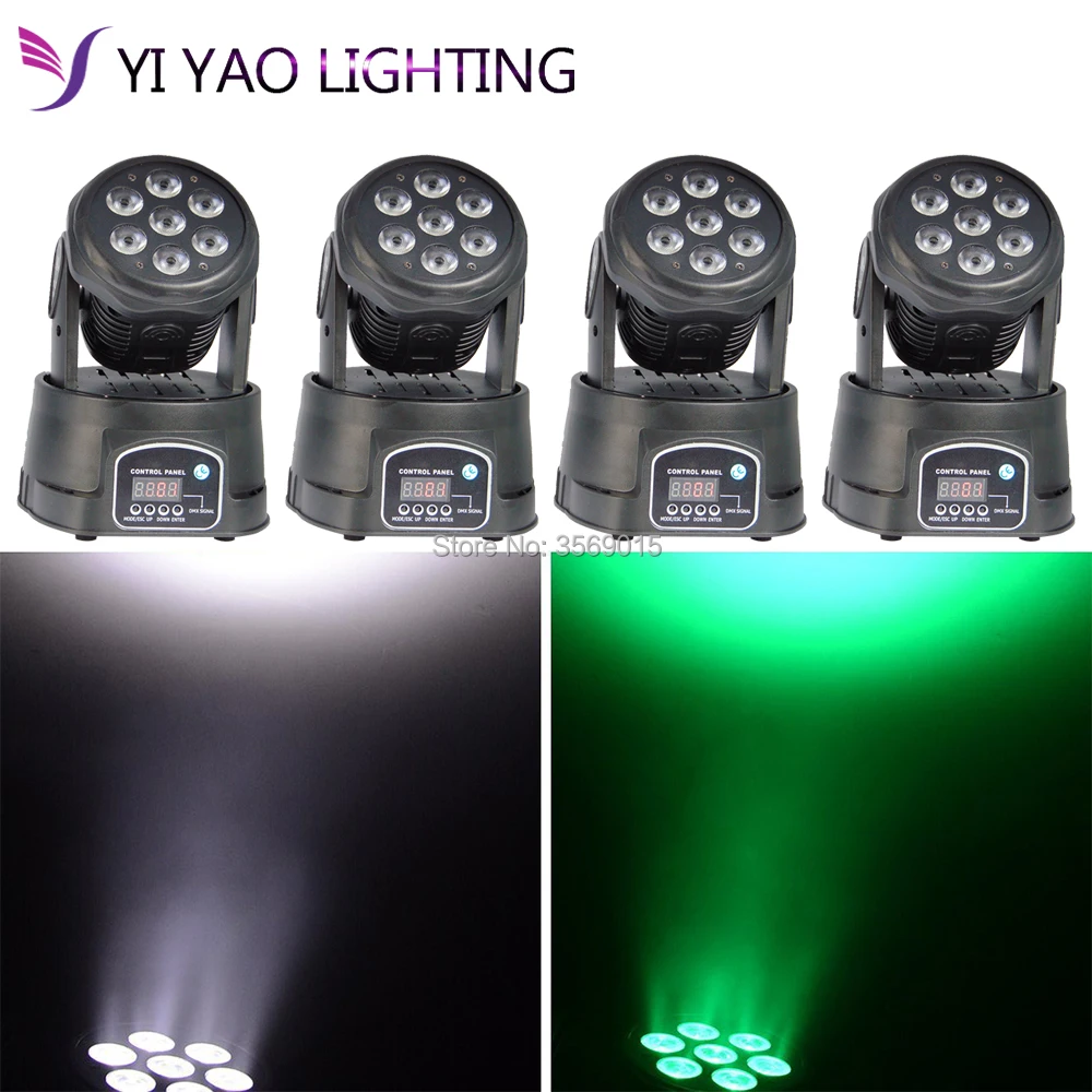 

4pcs/lot 7x12w led big bee eyes moving head light RGBW led beam moving head bee beam wash movinghead light