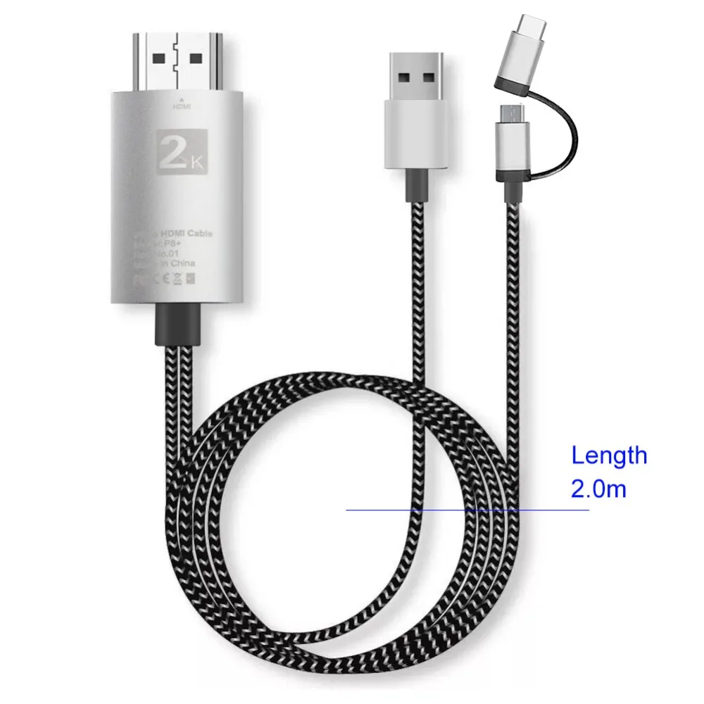 Кабель преобразователь 1080P с USB на HDMI HDTV Type C Micro Android 5 0 и выше адаптер для