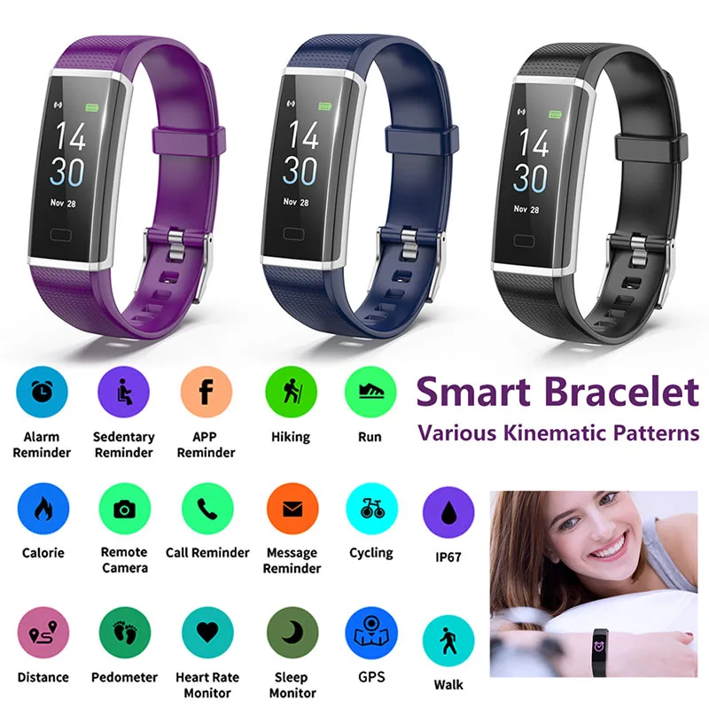 

Smart Wristband Fitness Bracelet Blood Pressure Fitness Tracker Wristband Activity Tracker Android IOS Xiomi Xaiomi Xiami xaomi