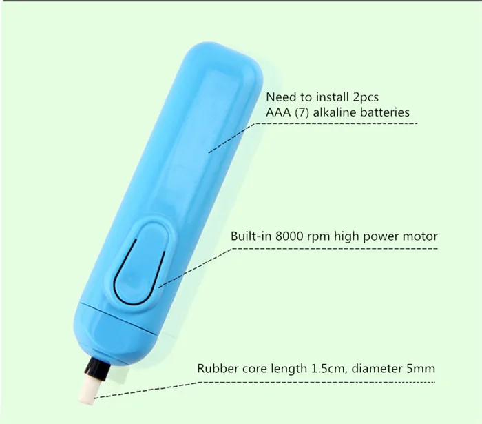 1pc Automatic Electric Pencil Eraser Writing Drawing Office School Supply Student Artist Stationery Children's Day Gift 4 Colors