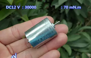 

DC 12V 30000rpm 20A 0.7KG \ cm Nidec R370 Miniature Magnet Motor Toy / Power Tools / DIY Accessories