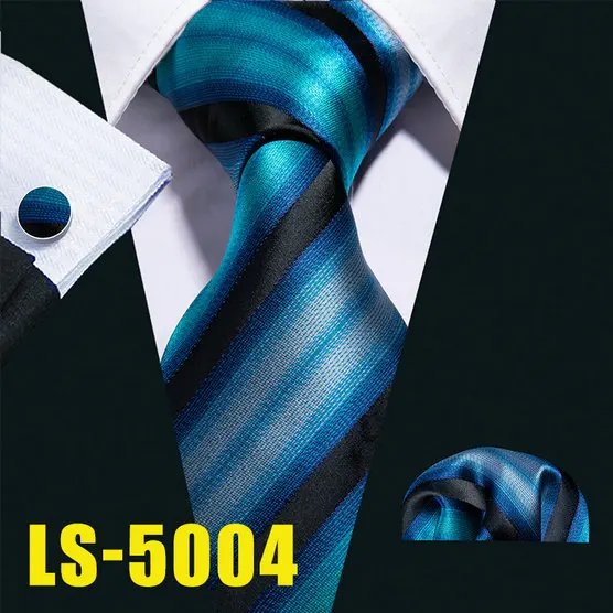 Barry.Wang, 20 цветов, шелковые галстуки Пейсли для мужчин, подарки, Свадебный галстук, набор носовых платков для мужчин, деловые S-20P для жениха - Цвет: S-5004